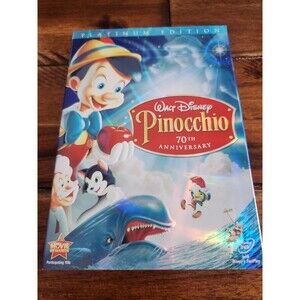 Walt Disney Pinocchio DVD 2009 2 Disc Set 70th Anniversary Platinum Edition